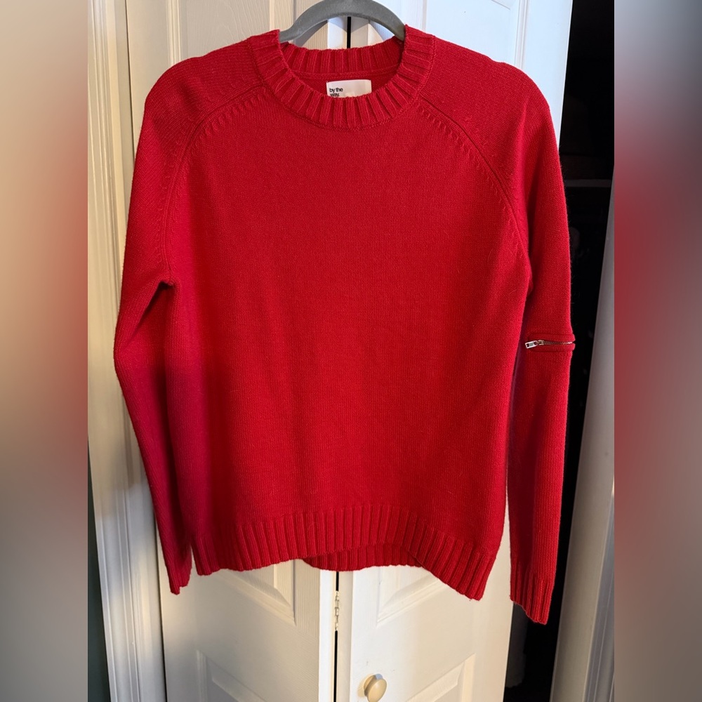by the way. Vibrant Red Crew Neck Sweater